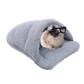 Slippers Semi-Closed House for Pets Cat House Easy to Clean Warm and Safe Cat Caves Critter Squirrel Hedgehog Dutch Pig (Light Grey, XS)
