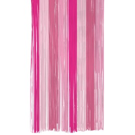 Folat 24317 Pink Paper Curtain Perfect Pink 2 x 1 Metre Wedding Party Decorations for Festival, Carnival, Birthday Decoration, Baby Shower and Baby Shower Girls