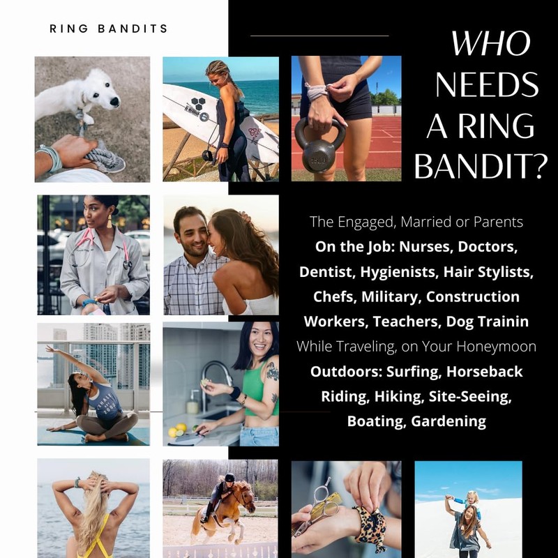 Bandits Scrunchie Keychain with a Hidden Pocket | Ring Black