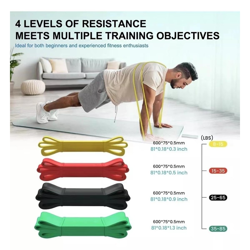 Exercise Resistance Bands, 4 Pack Exercise Bands, Leg Resistance Band