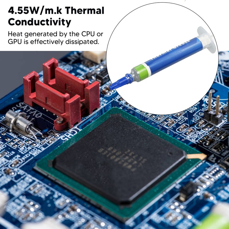 5Pcs Thermal Paste 4.55W/m.k Metal Free Safe Strong Adhesion Thermal