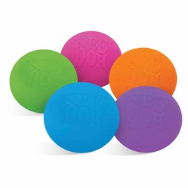 Schylling NeeDoh The Groovy Glob! Squishy, Squeezy, Stretchy Stress Balls Green, Orange & Pink Complete Gift Set Party Bundle - 3 Pack