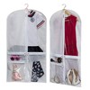 50.4" Hanging Garment Bag with 3 Zipper Pockets, Waterproof Clothes
