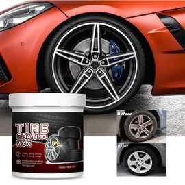 Tire Black Wax,Glart Reifenglanz Reifenglanzpaste,Reifenreinigercreme,Endurance High Gloss Reifenpflege,Autoreifen Pflege für Matten Seidenglanz,Reifenmontagepaste
