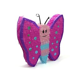 Nislai® Butterfly Pinata, Ideal for Girls' Birthday Party, Pinata Birthday, Perfect as a Pinata Gift, for Birthday or as a Decoration Party, Mini and 30 x 26 x 10 cm