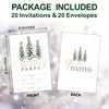 Tabyon Christmas Party Invitation Cards - Snowy Pine & Star