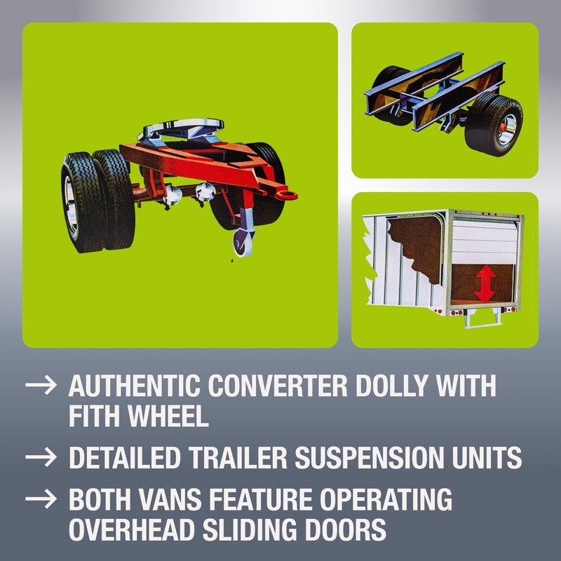 AMT "Double Header" Tandem Van Trailers - 1/25 Scale Model