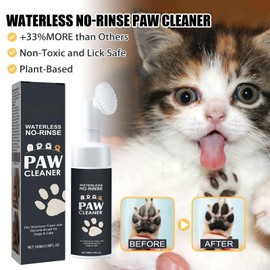 MCstars No-Rinse Dog Paw Cleaner Foam with Silicone Brush