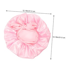 Baluue Hair Bonnet for Sleeping Bonnet Satin Sleep Cap Soft Satin Material Elastic Band Reusable for Travel Pink