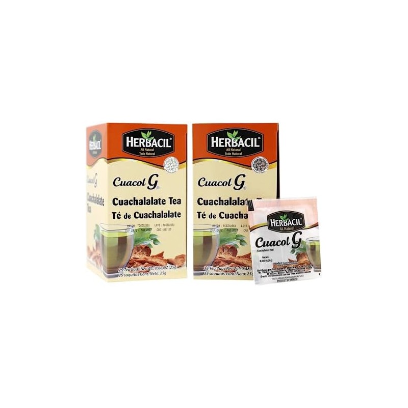 Herbacil Te De Cuachalalate, 2-pack of 25 tea bags per