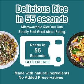 Reganic Organic Brown Rice with Quinoa & Garlic, 2 Individual Cups, Pack of 6, 8.8 oz