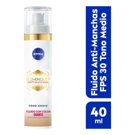 Nivea Luminous630 Fluido Anti-Manchas FPS Tono Medio 40 ml Todo Tipo de Piel