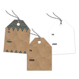 Pro Supply Global Paquete surtido de etiquetas de regalo preencordadas (cabezas de ciervo, 24 unidades)