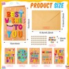 Gersoniel 100 Sets Kraft Happy Birthday Cards with Envelopes and