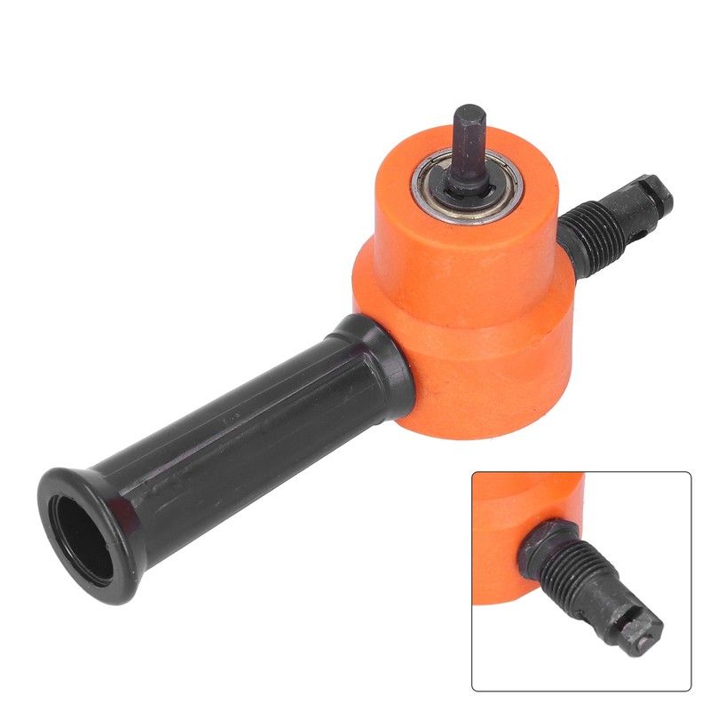 Double Head Nibbler 360° Adjustable Versatile Drill Attachment Metal Cutter