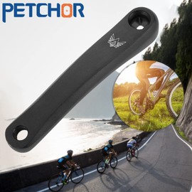 Bicycle Crank Arm 170mm Left Side Single Square Hole Black Mountain Bike Black Single Crank Crank Aluminum Alloy