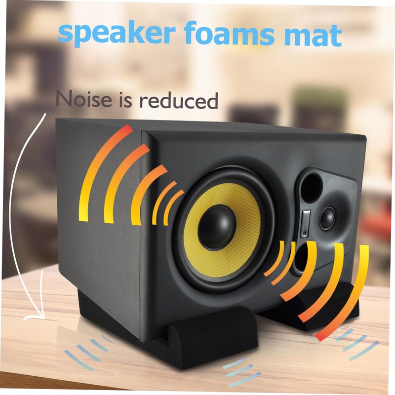 BESPORTBLE 2Pcs Small High Density Speaker Isolation Pads for Enhanced