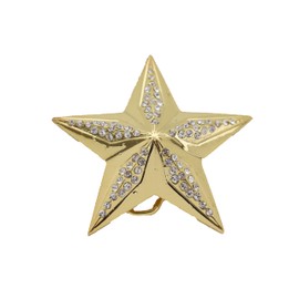 Men Women Western Cowboy Fashion Belt Buckle Gold Metal Texas Lone Star