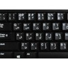 Arabic Transparent Keyboard Stickers with White Letters for Any Pc