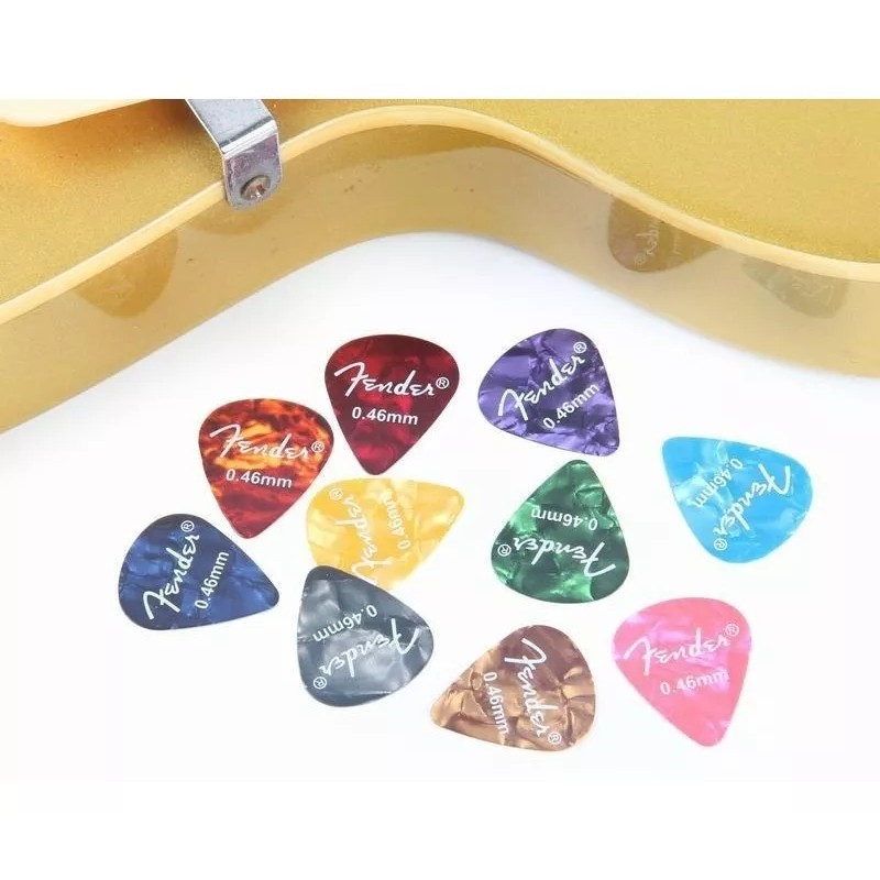 Fender 10pcs Fender Púas De Guitarra Delgadas
