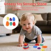 Fidget Toys Sensory Stones Set, 6 Stück Multi Textur Silikon