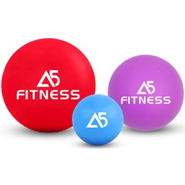 Lacrosse Massage Ball for Muscle Relief – 3 Sizes (3cm, 5cm, 6.3cm) for Yoga, Rehab, Deep Tissue & Trigger Point Massage, Myofascial Release, Plantar Fasciitis - Sore Muscle Recovery