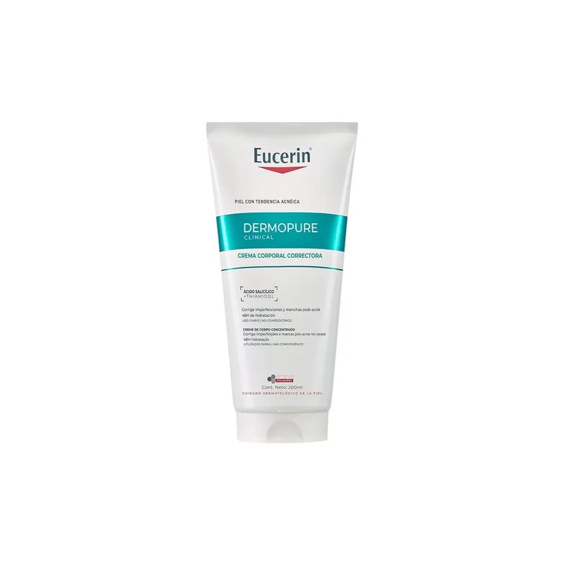 Eucerin DermoPure Triple Effect Crema Corporal, Piel Grasa e Imperfecciones,