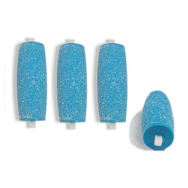 Replacement Roller Refill Heads Extra Coarse Pedicure Callus Remover Compatible with Amope Pedi Perfect Electronic Pedicure Foot Files Smoothers Blue 4 Pack