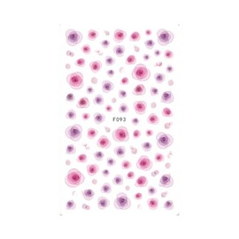 Succulent Plant Echeveria Pulidonis Rose Wintersweet Flower Nail Sticker F093 Nail Wraps Art Stickers Manicure Supplies for Women for Home Nails Full Long Lasting Easy Apply and Remove