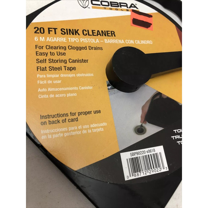 Cobra 20 ft Sink Tub & Shower Cleaner Self Storing