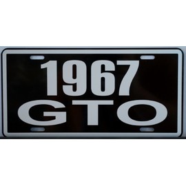 1967 67 GTO Metal License Plate Tag 6x12 Fits Pontiac 389 400 455 Tri Power Hurst Ram AIr Judge Goat Hot Rod American Muscle Car Custom Classic Garage Bar Shop Man Cave Novelty Wall Art Sign Gift