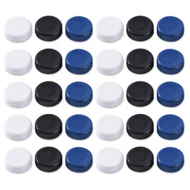 Vicloon Refrigerator and Whiteboard Magnets, 30 Pcs Round Flat Magnets Strong Neodymium Pin Magnets Coloured Assorted Planning Magnets (3 Colors)