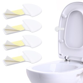 ElevateTech 4pcs Toilet Seat Lift Handle Tab ToiletLid Lifter, Avoid Touching Toilet Cover Handle Bathroom Accessories For Home, Office, Hotel Easy to Use