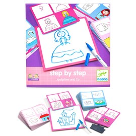 DJECO ジェコ ステップ バイ ステップ ジョセフィーヌ 【DJ08320】 おもちゃ 知育玩具 お絵かき ホワイトボード セット プリンセス こども 3歳 かわいい プレゼント 誕生日 クリスマス おうち時間