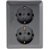 Milos Protective Contact Socket 2-Way Double Socket 1 to 2