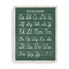 Vintage Cursive Alphabet Penmanship Classroom Distressed Green Chalkboard Unframed Print