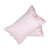 Pink Cotton Pillowcase for Hair and Skin, Floral Printed Pillow