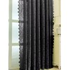 F-CHU Black Lace Curtains 72 drop Pair Voile Net Curtains