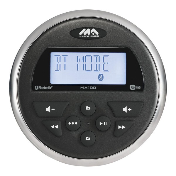 Marine Audio MA100 AM/FM/USB Compact Bluetooth Stereo with App Control;