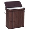 SONGMICS Laundry Hamper with Lid, Bamboo Launry Basket with Handles,