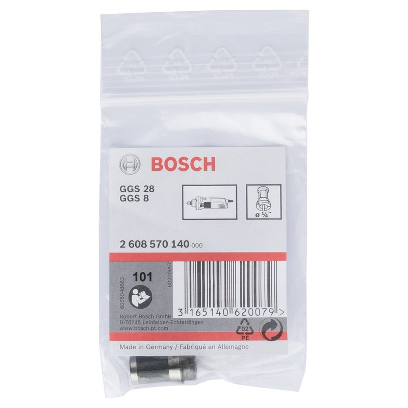 Bosch 2608570140 Collett without Locking Nut for GGS Grinder, 1/4",