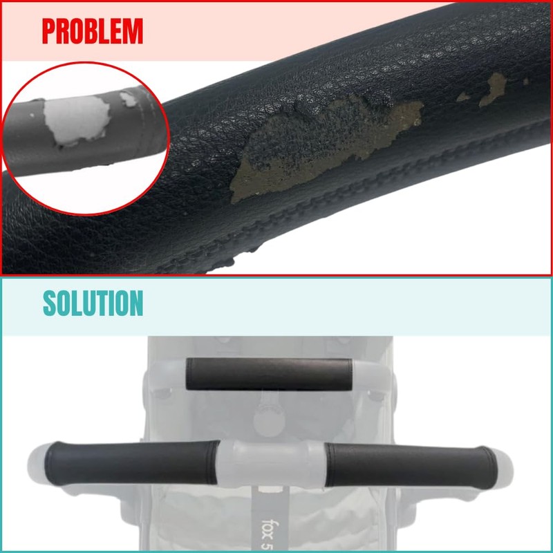 PROTEC TIF | Set of Faux Leather Handlebar Covers and