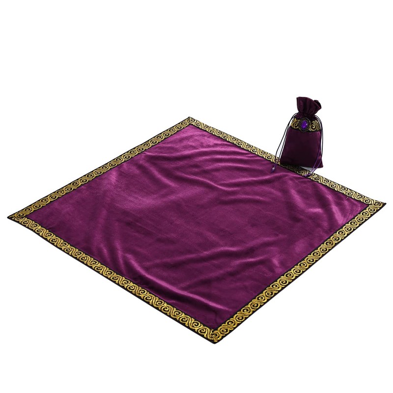 BLESSUME Wicca Square Altar Tarot Table Cloth for Reading with