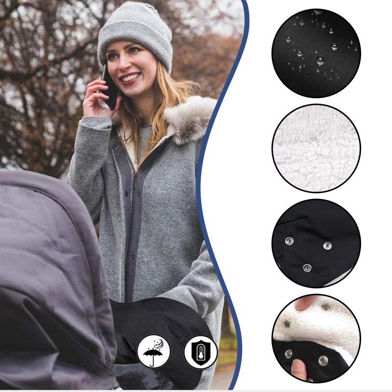 Pram Hand Warmer, Gloves Pram, Hand Muff for Prams, Warmer,