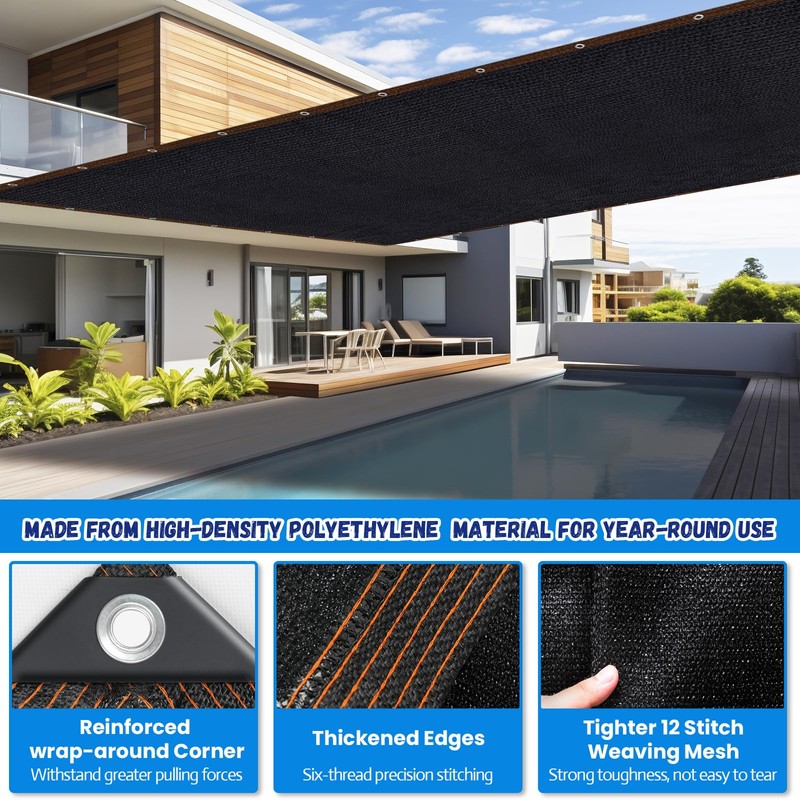 Riare 23ft Round Swimming Pool Net Screen, Fine Mesh Leaf