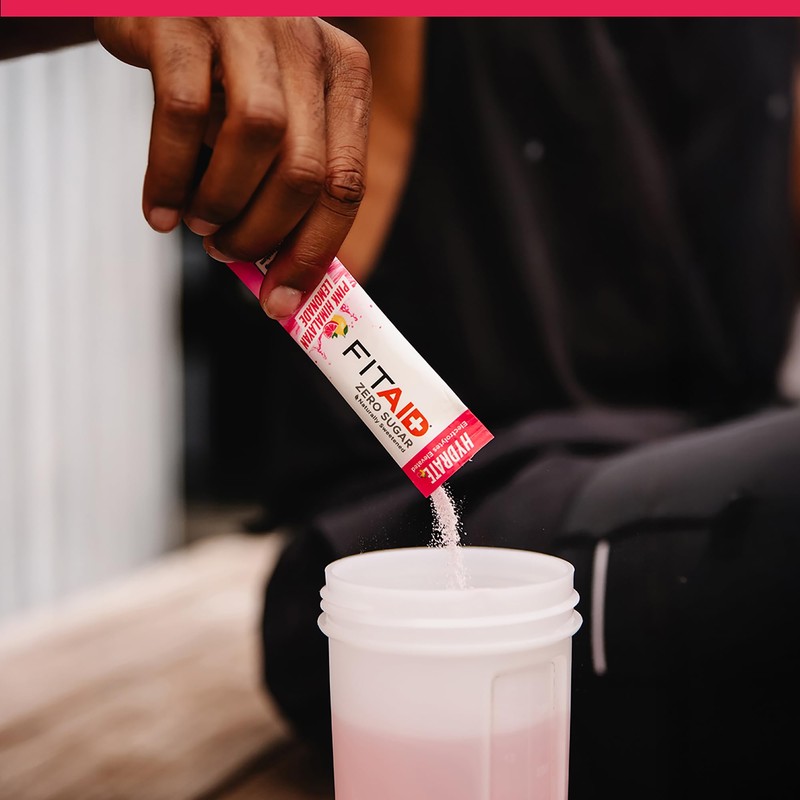 FITAID Hydrate Clean Electrolyte Mix, Zero Sugar, Balanced Electrolyte Ratios:
