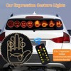 HLMNAKE Car Hand Finger Light, 2 in 1 Hand Sign