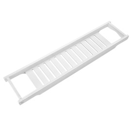 Luxury Slim Bridge Bath Tray Bathtub Storage Rack Shelf Organizer Bathroom Accessories White