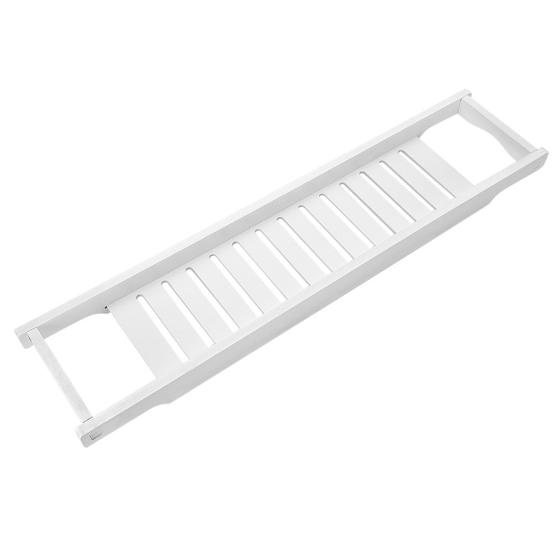 Luxury Slim Bridge Bath Tray Bathtub Storage Rack Shelf Organizer