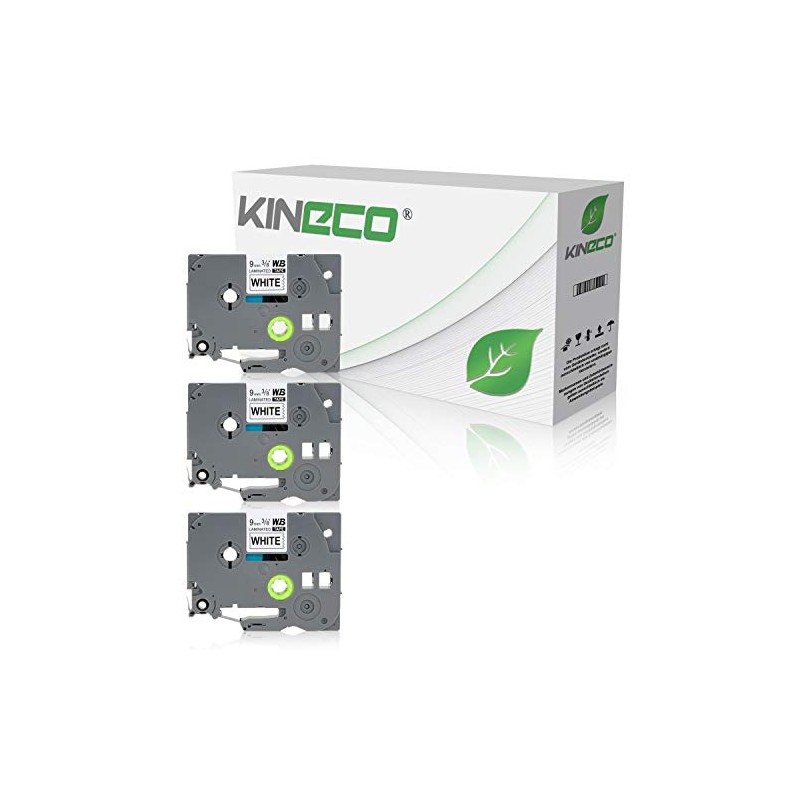 Kineco 3 Label Tapes Compatible with Brother TZE-221 TZ-221 9